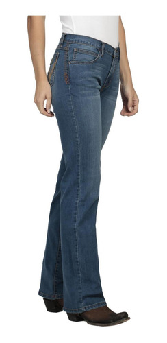 Imagen 2 de 5 de Pantalon Jeans Vaquero Cintura Alta Wrangler Mujer W07