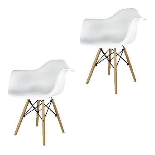 Set 2 Sillas Eames Mundo In Estocolmo Comedor Color de la estructura de la silla Blanco