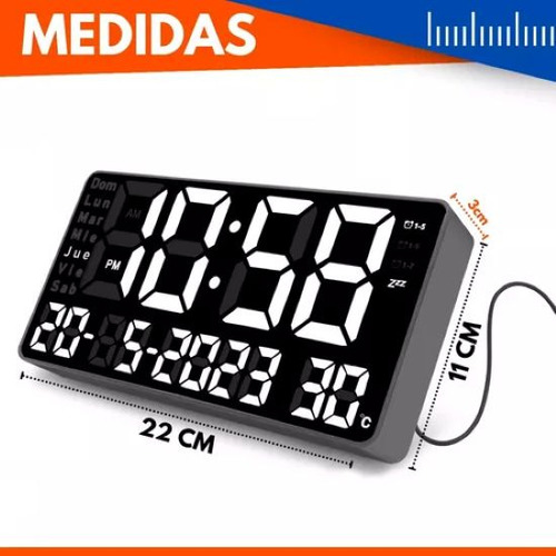 Reloj Digital Led Con Fecha, Temperatura Y Alarma Jh2004
