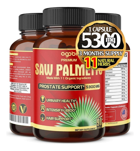 Premium Saw Palmetto 5300mg 11 Potentes Hierbas ,