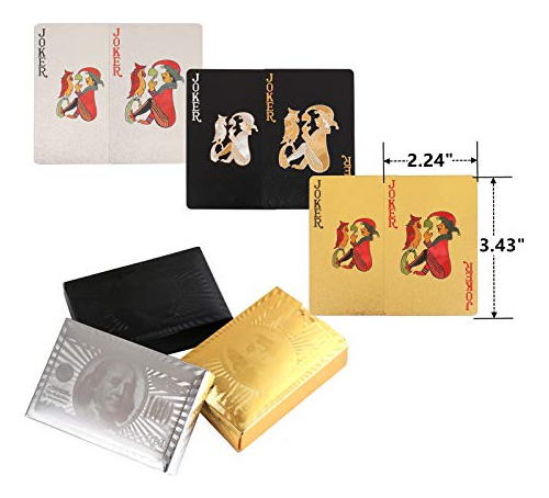 Yopay 6 Barajas De Naipes, Cartas De Póquer Impermeables De