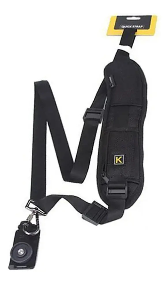 Alça Quick Strap para câmeras DSLR Nikon Canon Sony, cor preta