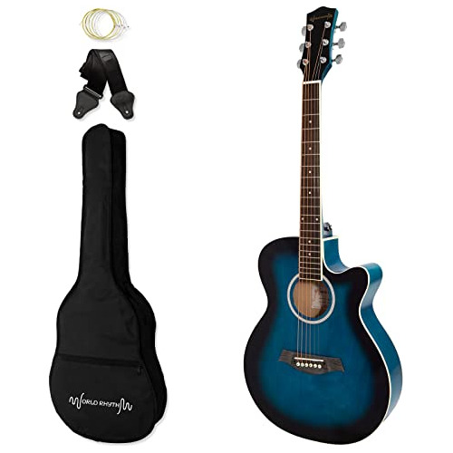 Guitarra Acústica, Derecha, Azul Degradado, 3/4 (wr205...