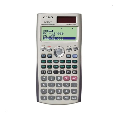 Calculadora Financiera Casio Fc-200v 4 Lineas De Pantalla