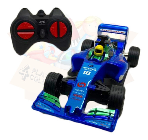 Carro Controle Remoto Formula 1 - 1:24 - Azul Metálico