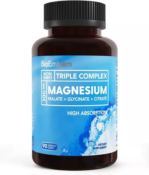 Suplemento en cápsulas Bioemblem  Magnésio glycinate, malate, &amp; citrate