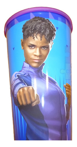 Vaso Cine Pantera Negra Shuri Wakanda Forever Con Tapa | Fcc