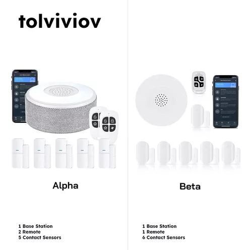 tolviviov Sistema de alarma de puerta, sistema de seguridad de alarma  inteligente para el hogar, kit de 12 piezas (sirena de alarma, sensores de