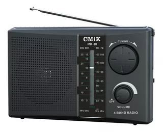 Radio Cmik Mk-18 Fm Am Antena Color Negro 110V/220V
