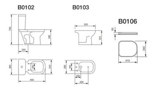 Imagen 4 de 7 de Inodoro Deposito Dual Bidet Tapa Piazza Amalfi Envio Gratis