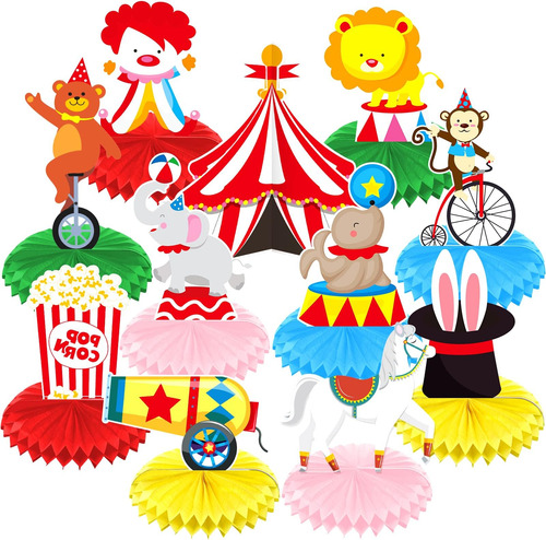 Lindos Animales De Circo De Carnaval, Decoraciones Para Fies