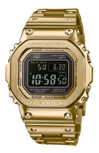 Reloj Casio G-shock Para Caballero Gmw-b5000gd-9cr Color de la correa Dorado Color del bisel Dorado Color del fondo Negro