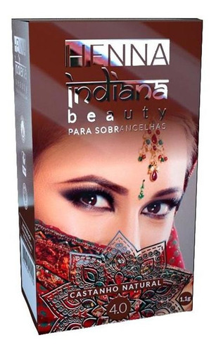 Henna Sobrancelha Profissional Indiana Beauty 1,1g Cor Castanho natural