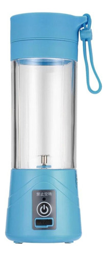 Mini Liquidificador Copo Mixer Elêtrico Batedor Shake Frutas Cor Azul-celeste 110v/220v