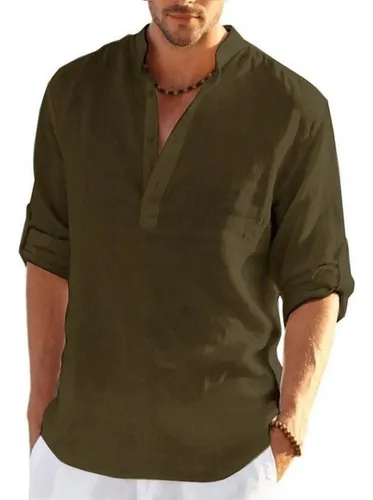 Playera de lino hot sale