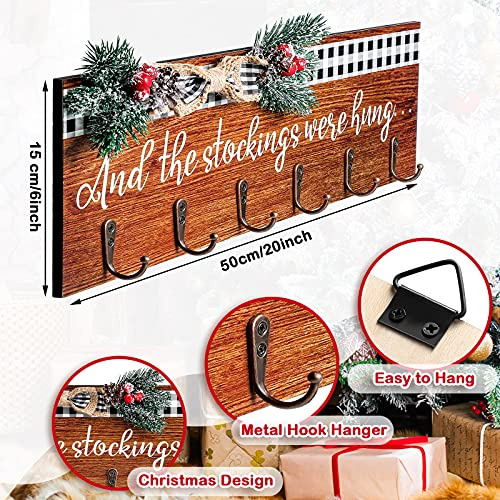 Porta Medias De Navidad 6 Ganchos Texto Dice Las Media...
