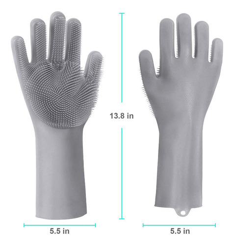 Guantes De Silicona Para Lavar Platos En Forma De D, Guantes