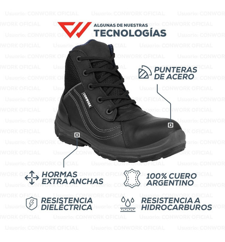 Imagen 8 de 10 de Botín De Seguridad Conwork Línea Allworks 401baf