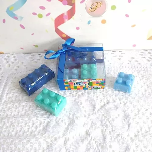 20 Lembrancinha Aniversário Infantil Sabonete Brinquedo Lego