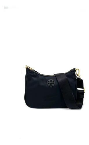 Mini Hobo De Nailon Negro De Tory Burch