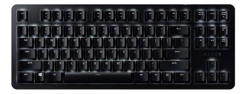 Teclado gamer Razer BlackWidow Lite QWERTY Razer Orange inglés US color black con luz blanca