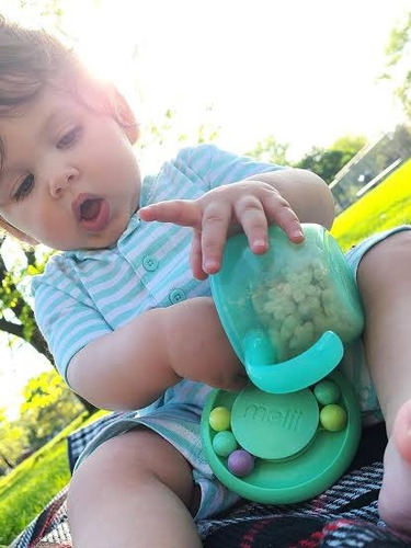 Recipiente Comida Bebé Ábaco Menta 200 Ml Snack Alimentación