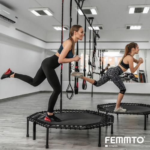 Imagen 8 de 11 de Mini Trampolin Gimnasia Fitness Jumping Minitramp Gym 1 M Color Negro