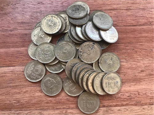 Lote Monedas - 5 Pesos 1976, 1977 Y 1977 Brown - Argentina