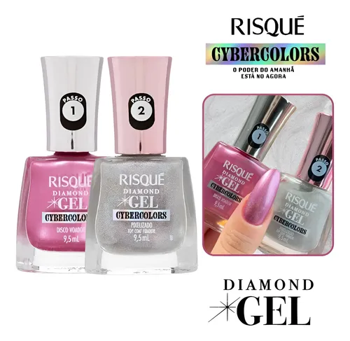 Esmaltes Risqué Cybercolors Disco Voador + Pixelizado Novas Cores