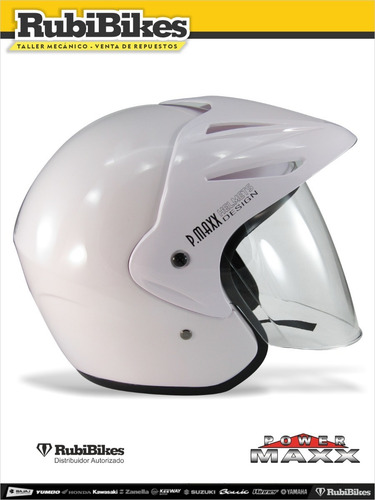 Casco Abierto Negro Con Visor Power Maxx
