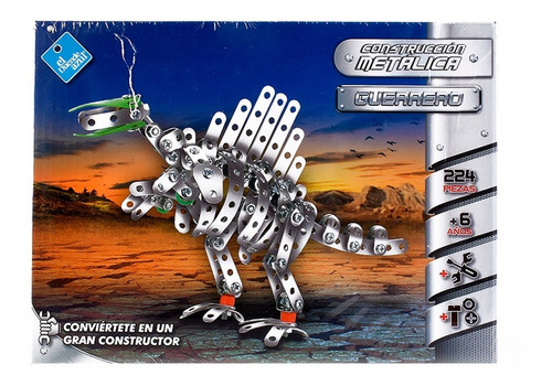 Juego Construcción Metálica Dinosaurio 224 Pza Tipo Mecano