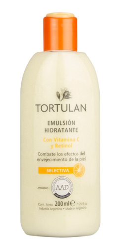 Tortulan Emulsión Hidratante Vitamina C Y Retinol 200ml