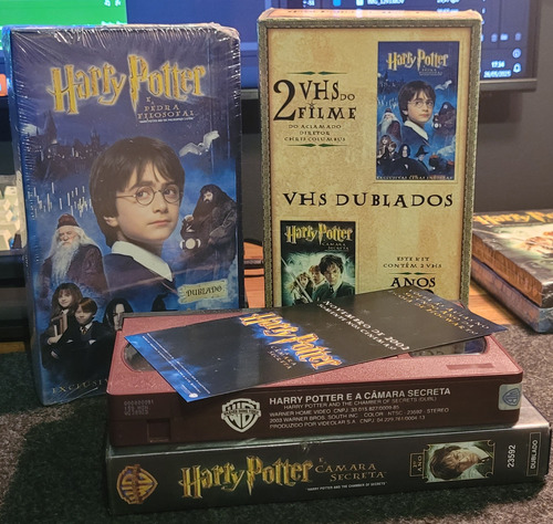 Box Vhs Harry Potter 1 E 2 Dublado, Vhs Lacrado (Usado)