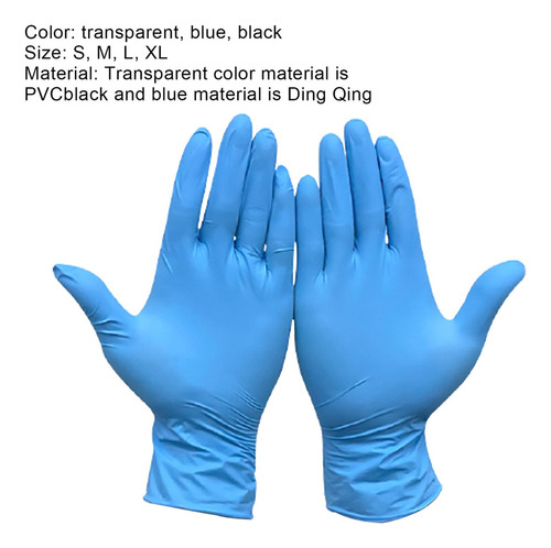 50pcs Guantes Desechables De Nitrilo A Prueba De Aceite Para