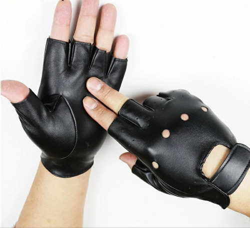 Guantes Cuero Conducción Niño Niña Dedos Libres
