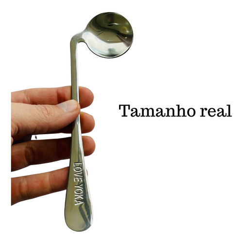 Imagem 4 de 7 de Colher Para Mão Esquerda Inox Papinha