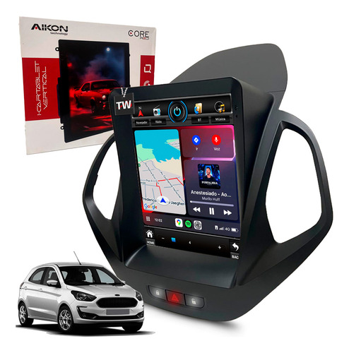 Kit Multimidia Tesla 2+64gb Ford Ka 2015 À 2023 Gps Carplay