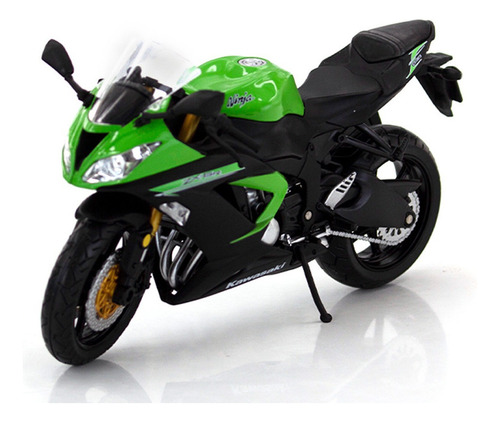 Kawasaki Ninja Zx-6r Calle Racing Miniatura Metal Moto 1/12