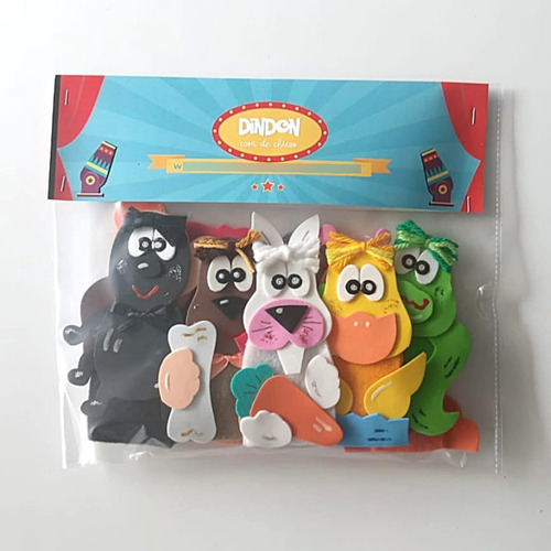Imagen 1 de 3 de Titeres De Dedo De Animales - Pack Por 10 Unidades - Set 2