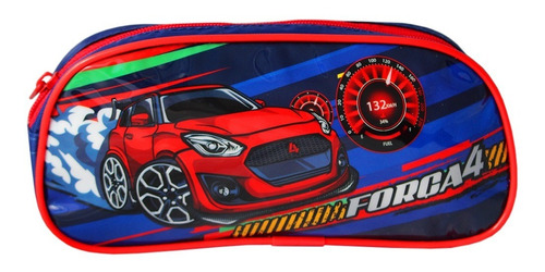 Estojo Carros Luxcel Escolar Hotwheels Velozes