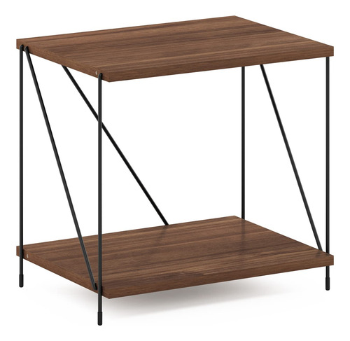 Mesa Auxiliar Industrial Multiusos Marco Metal Nogal