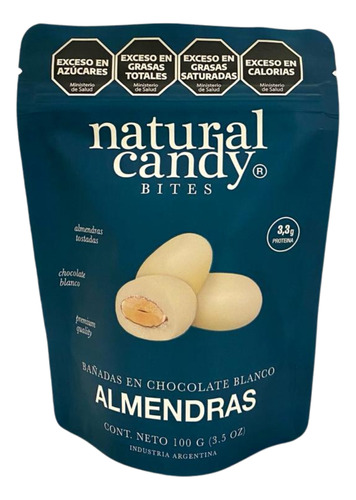 Almendras Bañadas Choco Blanco Bites Natural Candy 100g
