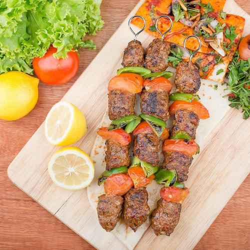 Set 120 Pinchos Brochetas Anticucho Acero Inoxidable 20cm Color Plateado Brocheta