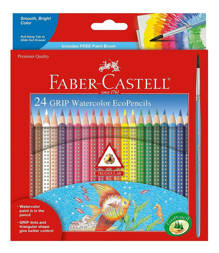 Lapices Ecologicos De Acuarela Faber-castell X24 Colores