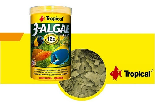  Alimento Tropical 3 Algae Flakes | Peces Herbívoros | 200g
