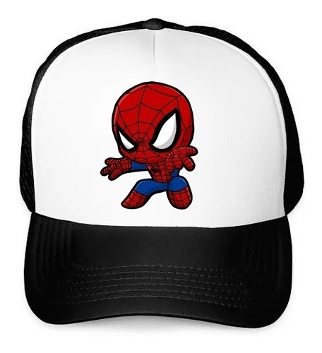 Gorra Unisex De Malla Spiderman Kid Mini Kawai