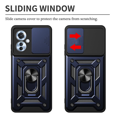 Funda Para Oppo Reno 11 F Uso Rudo Cámara Carcasa+mica Azul Oppo Reno 11f