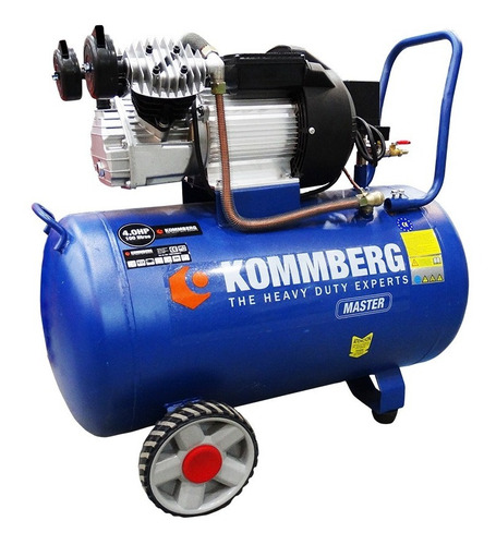 Compresor Aire Kommberg 100 Litros 4hp Bicilindrico Portatil