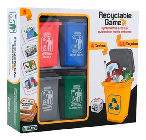 Juego Mesa Recyclable Game Aprendamos A Reciclar Tv Ditoys