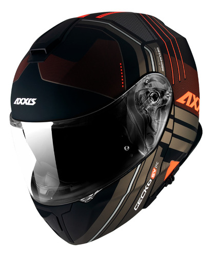 Casco Axxis  Gecko Sv Epic  Rojo Fluor Brillo